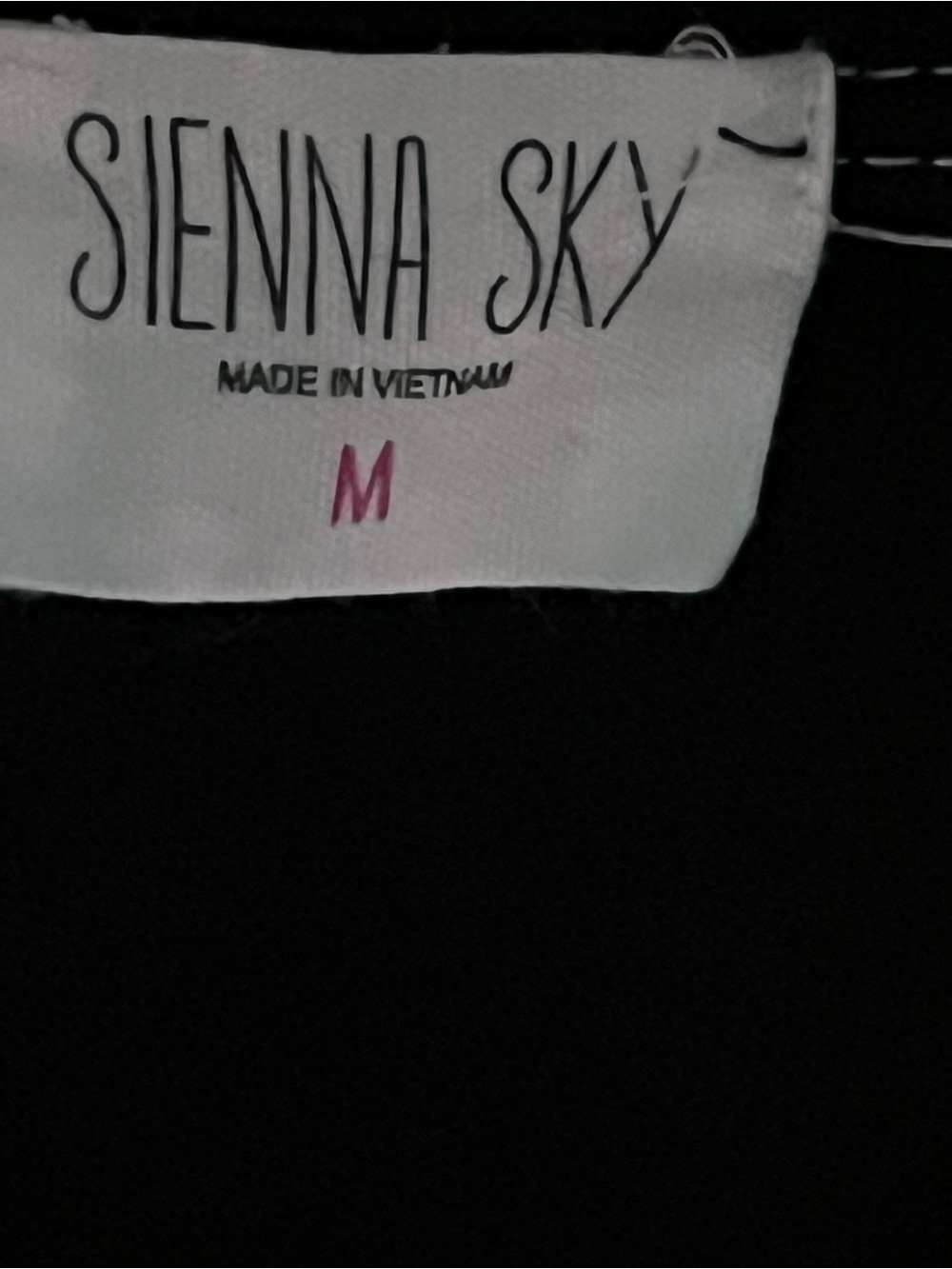 Sienna Sky Black Peplum Top with White Bow Ties Size M Never worn - Picture 4 of 5